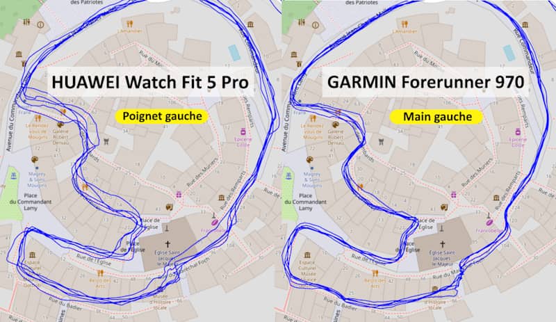 Test GPS sur parcours reference