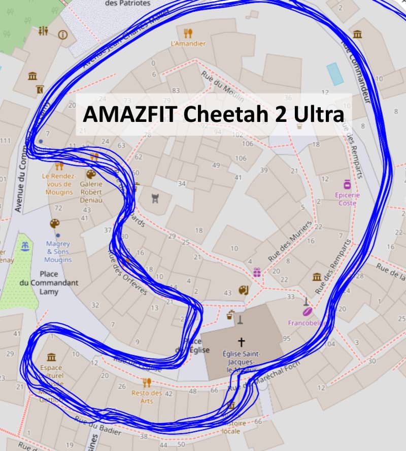 Trace GPS parcours référence