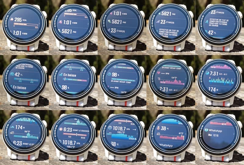 Les widgets de la montre