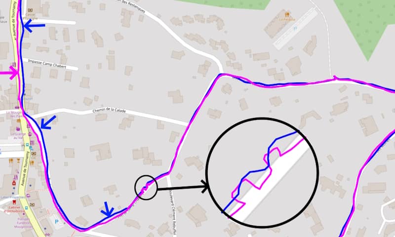 Test du GPS en ville, crneaux