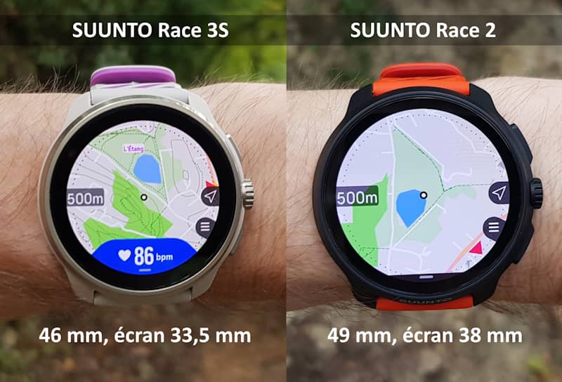 Suunto Race 3S versus Race 2