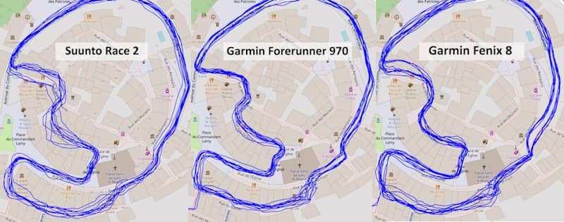 Comparaison du GPS Suunto Race 2, Garmin Forerunner 970 et Fenix 8