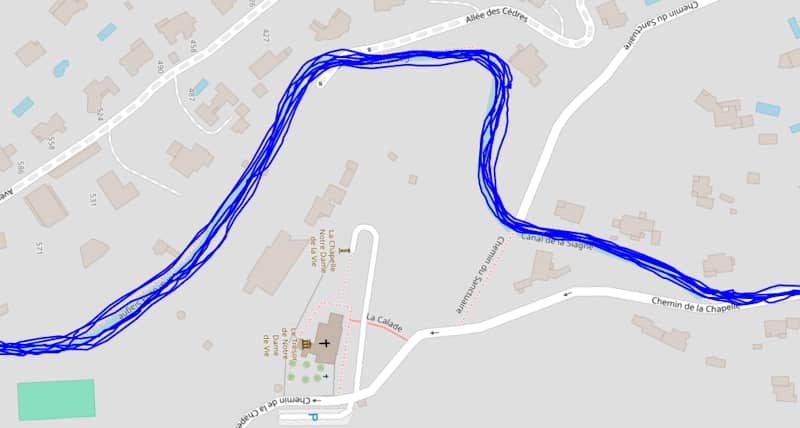 Test GPS en milieu mixte