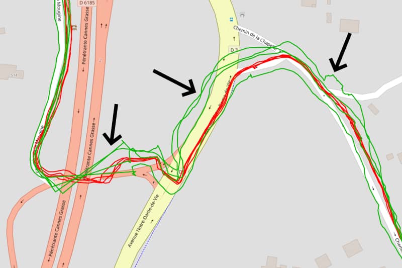 Test GPS en milieu mixte