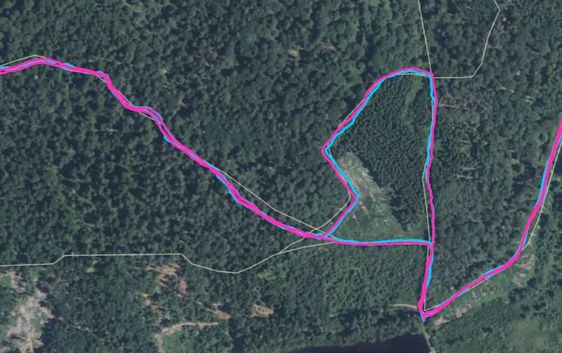 test GPS en forêt