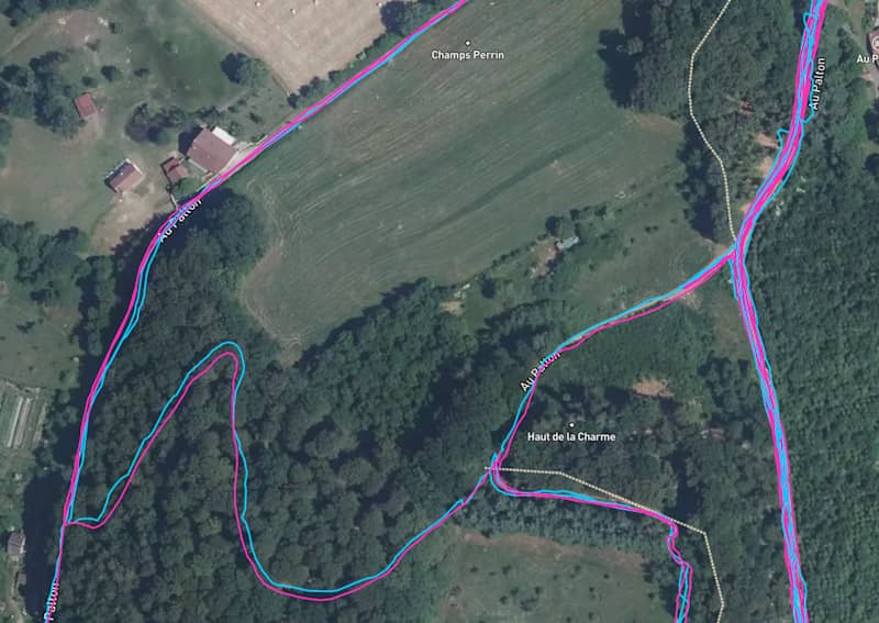 test GPS en forêt