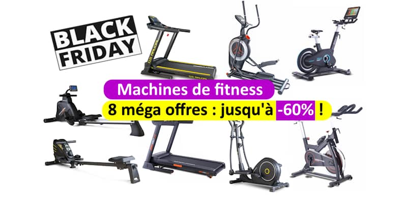 Rameur, tapis, elliptique, spinning en promo