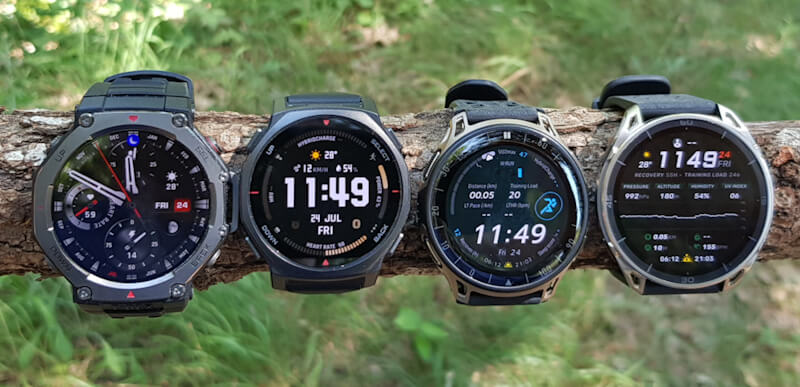 S�ries Amazfit T-Rex 3 et Cheetah 2 compar�es