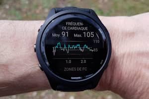 Mesure de frquence cardiaque sur montre cardio