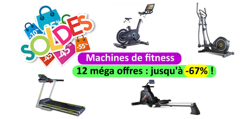 Soldes: Rameur, tapis, elliptique, spinning en promo
