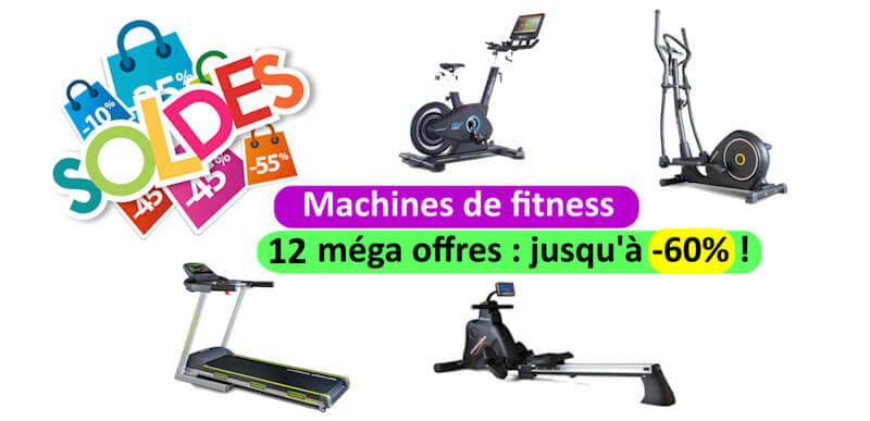 Soldes: Rameur, tapis, elliptique, spinning en promo